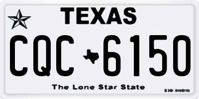 TX license plate CQC6150