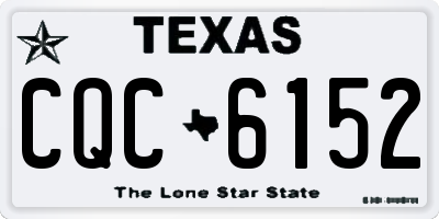 TX license plate CQC6152