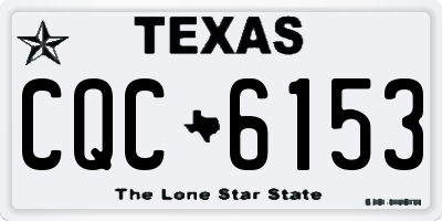 TX license plate CQC6153