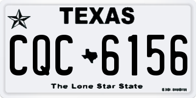 TX license plate CQC6156