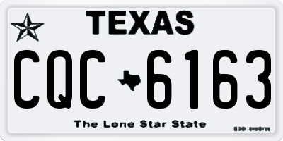 TX license plate CQC6163
