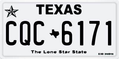TX license plate CQC6171