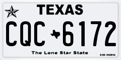 TX license plate CQC6172