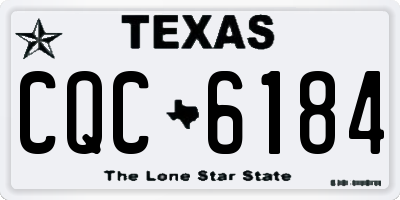 TX license plate CQC6184