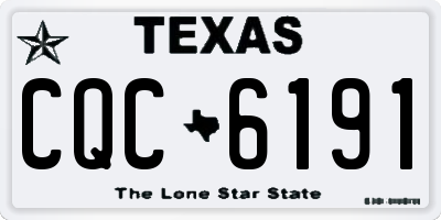 TX license plate CQC6191
