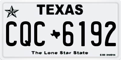 TX license plate CQC6192