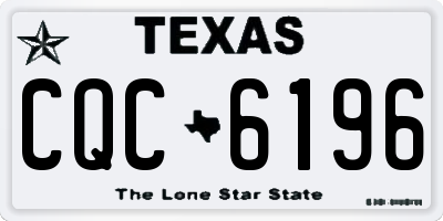 TX license plate CQC6196
