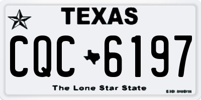 TX license plate CQC6197