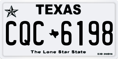 TX license plate CQC6198