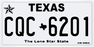 TX license plate CQC6201