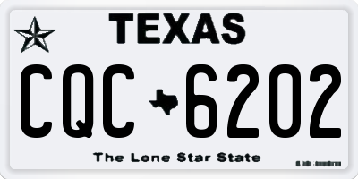 TX license plate CQC6202