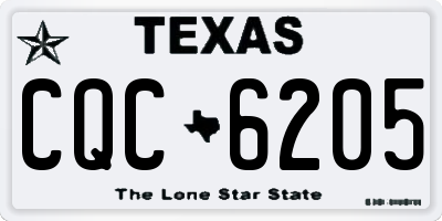 TX license plate CQC6205