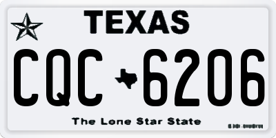 TX license plate CQC6206