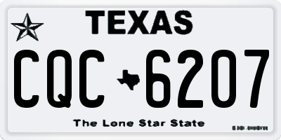 TX license plate CQC6207