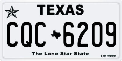 TX license plate CQC6209