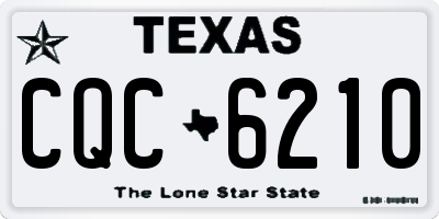 TX license plate CQC6210