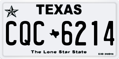 TX license plate CQC6214