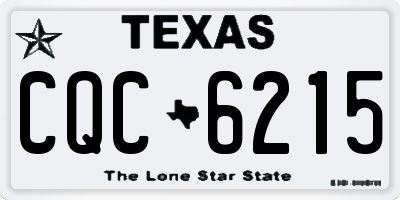 TX license plate CQC6215
