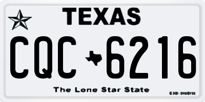 TX license plate CQC6216