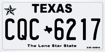 TX license plate CQC6217