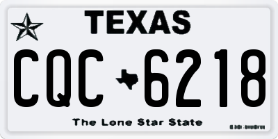 TX license plate CQC6218