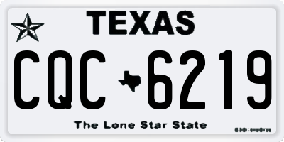 TX license plate CQC6219