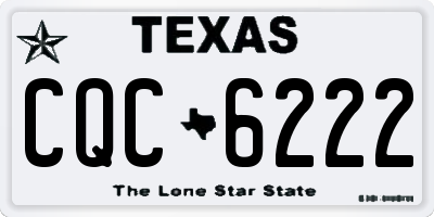TX license plate CQC6222