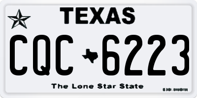 TX license plate CQC6223