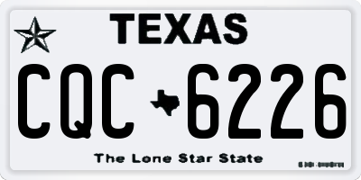 TX license plate CQC6226