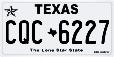 TX license plate CQC6227