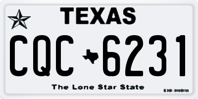 TX license plate CQC6231