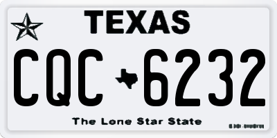 TX license plate CQC6232