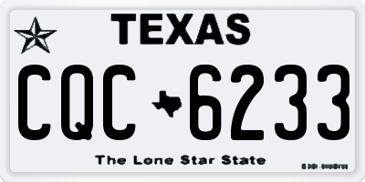 TX license plate CQC6233