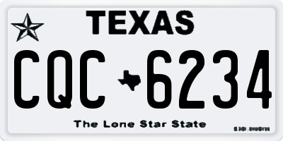 TX license plate CQC6234
