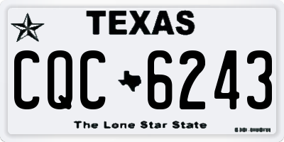 TX license plate CQC6243