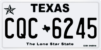 TX license plate CQC6245