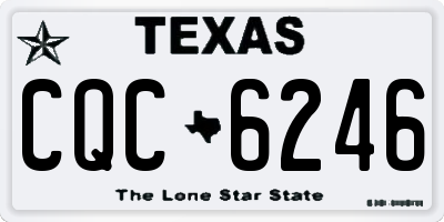 TX license plate CQC6246