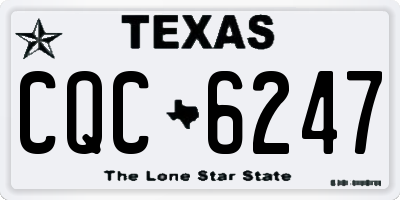 TX license plate CQC6247