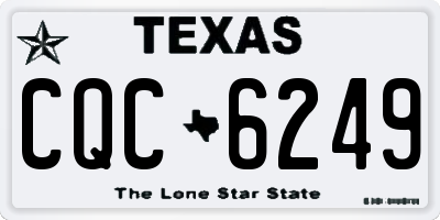 TX license plate CQC6249
