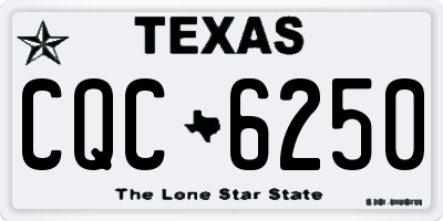 TX license plate CQC6250