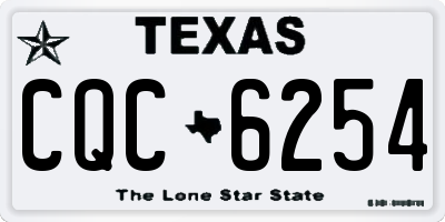 TX license plate CQC6254