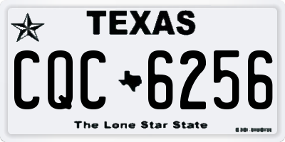 TX license plate CQC6256