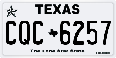 TX license plate CQC6257