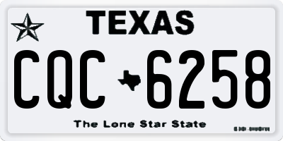TX license plate CQC6258