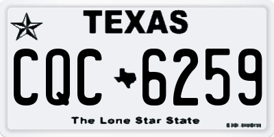 TX license plate CQC6259