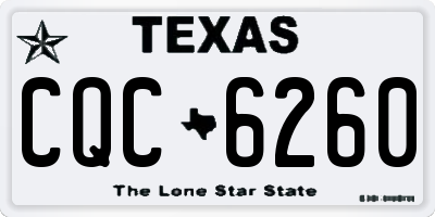 TX license plate CQC6260