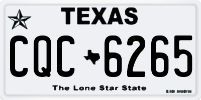 TX license plate CQC6265