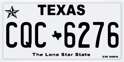 TX license plate CQC6276