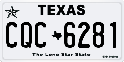 TX license plate CQC6281