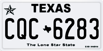 TX license plate CQC6283